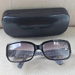 Coach Women Sunglasses DELOHINE Black S443 Eye Wear W/ Case